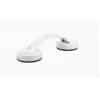 Sieninis laikiklis su siurbtuku Qmed DRQM6D0AAXXXP – technopolimeras, 20 cm gylis, maks. 30 kg, baltas, 65×53 mm