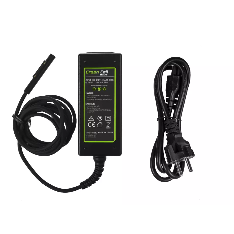 Maitinimo adapteris Green Cell AD63P 36W 12V 2.58A vidaus naudojimui, nešiojamam kompiuteriui, juodas