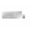 CHERRY DW 8000 belaidis klaviatūros ir pelės rinkinys RF, QWERTZ vokiečių išdėstymas, sidabrinis, baltas