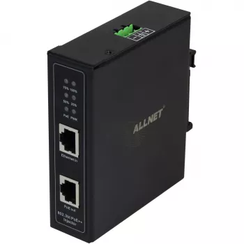 PoE injektorius ALLNET ALL-PI2014-I-BT90 90W pramoninis Gigabit, DIN metalinis korpusas