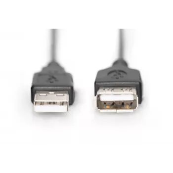 Digitus ASSMANN Basic USB ilginimo kabelis, USB A (vyriškas) - USB A (moteriškas), 3 m, juodas (AK-300200-030-S)