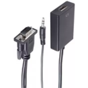 shiverpeaks BS10-01006 vaizdo kabelis-adapteris 0,15 m VGA (D-Sub) + 3,5 mm HDMI A tipo (standartinis) juodas
