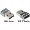 Good Connections Adapter USB 2.0 Kištukas A į USB-C Lizdą Aliuminio Korpusas Pilkas (USB-AD203)