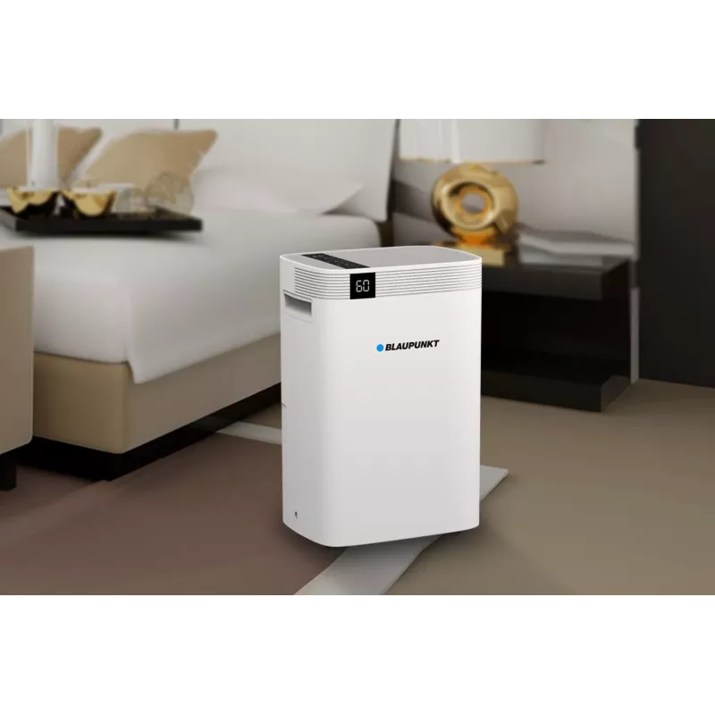 Oro sausintuvas BLAUPUNKT ADH601 — 2,5 L talpa, 16 l/24h, 245 W, 48 dB, Wi‑Fi, 20–40 m², baltas