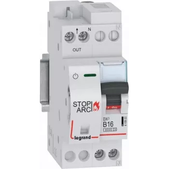 Lanko gedimų detektorius (AFDD) su jungikliu Legrand 415922 apsaugai nuo elektros gaisrų