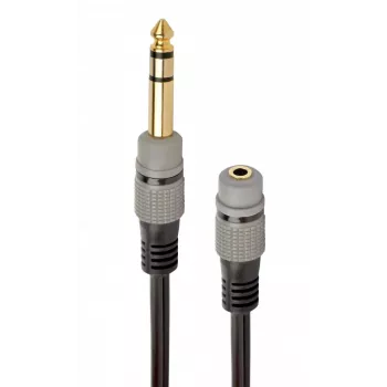 Garso adapteris Gembird A-63M35F-0.2M 6,35mm kištukas į 3,5mm lizdą juodas