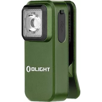 Olight OCLIP LED segtuvas žalias su dviem šviesos šaltiniais, daugiafunkcis (12972)