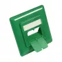 Zentralstück 50x50mm inkl. Abdeckrahmen 80x80mm für Netzwerkdosen, signalgrün RAL6032, Good Connections (GC-N0059)