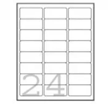 Avery adresų etiketės - Baltos - 63,5 x 33,9 mm - 2400 etiketės (100 lapų x 24) L7159-100