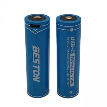 Hismart AA620388 21700 Li-ion akumuliatorius 5000mAh (2 vnt.) su USB-C įkrovimo laidu