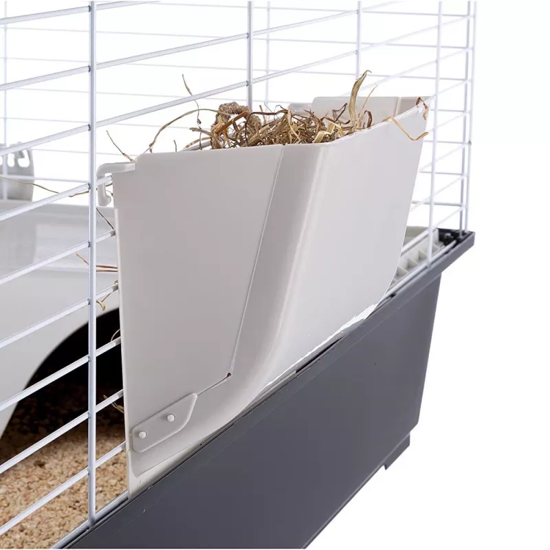 Narvas triušiams ir jūrų kiaulytėms FERPLAST Casita 100, metalas/plastikas, 960×570×560 mm, taupe/balta