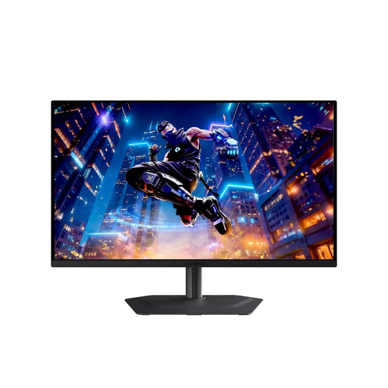 27 colių GIGABYTE MO27Q3 QD-OLED QHD žaidimų monitorius – 2560x1440, 360Hz, 0,03ms, 250 cd/m², HDR True Black 400, HDMI 2.1, DP 1.4