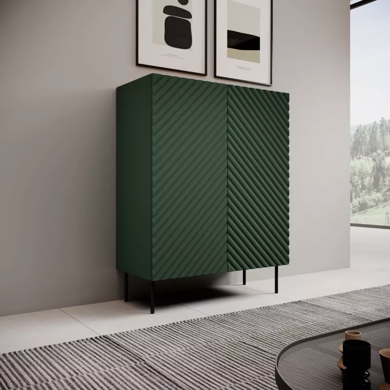 Lentyninė spinta cama meble ONDA ONDA 98×45×127 cm žalia, pastatoma prie sienos