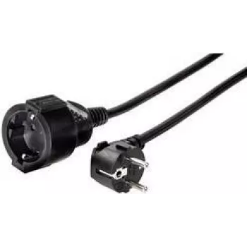 Prailginimo laidas e+p SV 52 5m 1 lizdas juodas