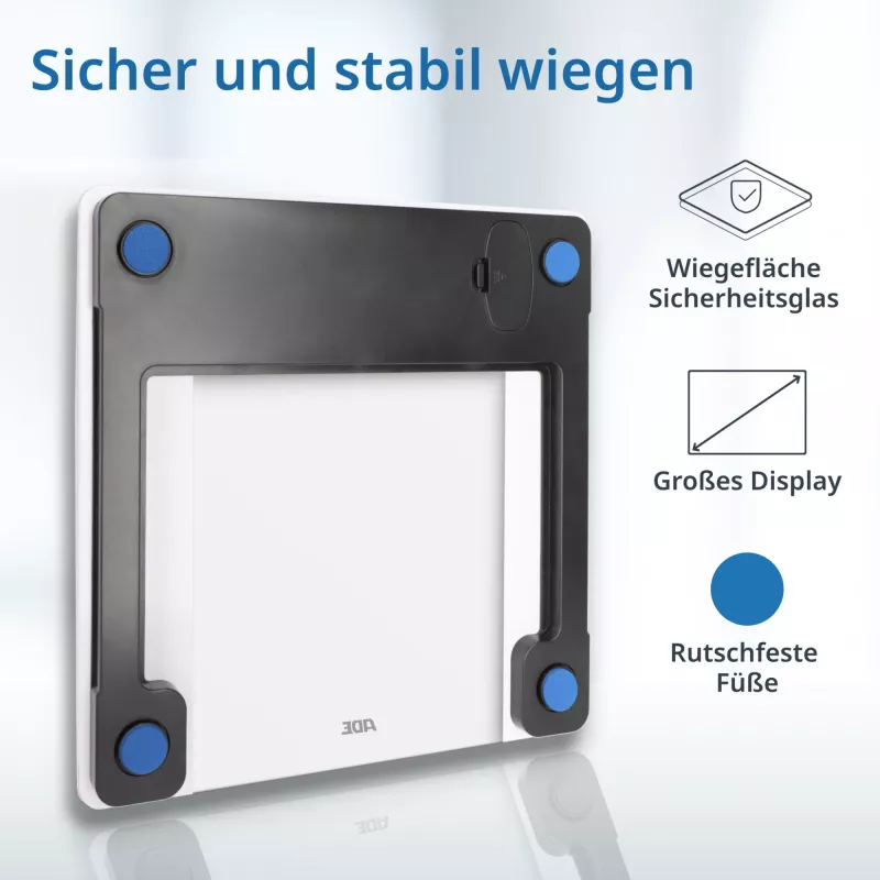 Svarstyklės kūno analizei ADE BA2300-2 su Bluetooth ir kūno riebalų matavimu