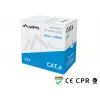 Tinklo kabelis LANBERG Cat6 U/UTP LCU6-11CU-0305-S, 305 m, 23 AWG, pilkas, HDPE apvalkalas