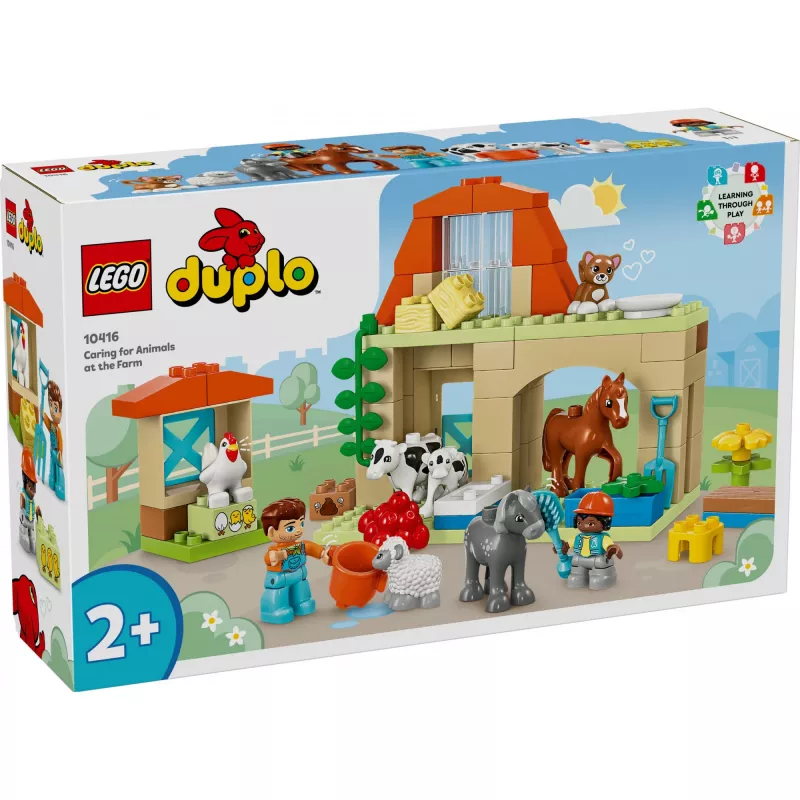 Konstruktorius LEGO DUPLO Ūkio gyvūnų priežiūros rinkinys 10416 – 74 detalės, 2 figūrėlės, nuo 2 metų