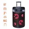 Nešiojamas Bluetooth karaoke garsiakalbis MANTA SPK0803B140 140W, su baterija, MIC/USB/microSD, FM, ekvalaizeriu, ratukais