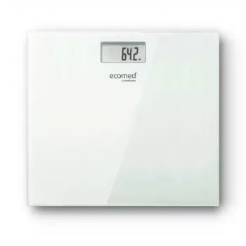 Svarstyklės Ecomed by Medisana PS-72E – 150 kg, stiklinė platforma, balta