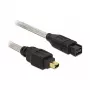 FireWire A/B laidas DeLOCK 82589 2,0 m pilkas Kištukas/Kištukas