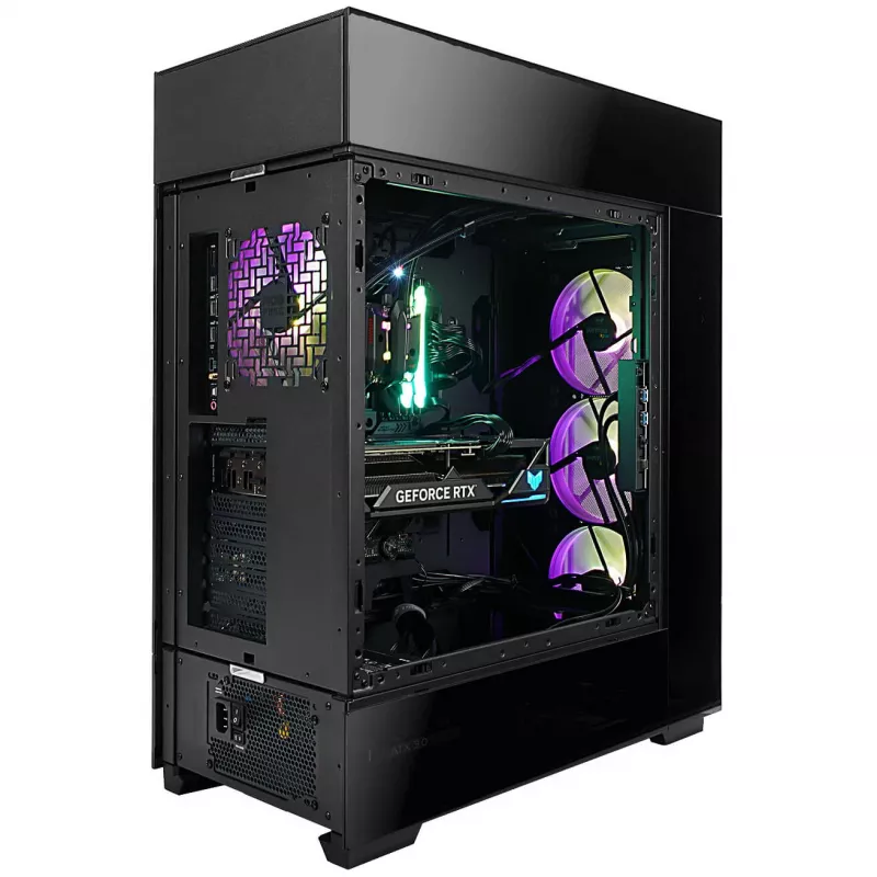 InWin Modfree Deluxe Big-Tower grūdinto stiklo korpusas - juodas