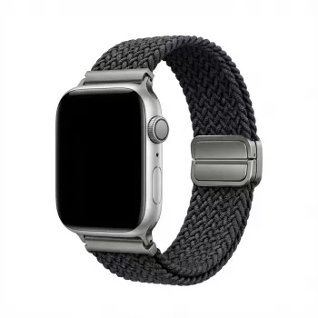 Armbandas GUAN Premium Apple Watch 38/40/41/42mm – juoda/pilka pakaitinė apyrankė