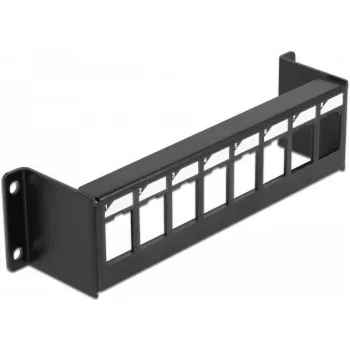 Montažinė panelė DELOCK 86611, metalinė 19 colių 1U, 44 mm plotis, 41.6 mm aukštis, 175 mm gylis, juoda
