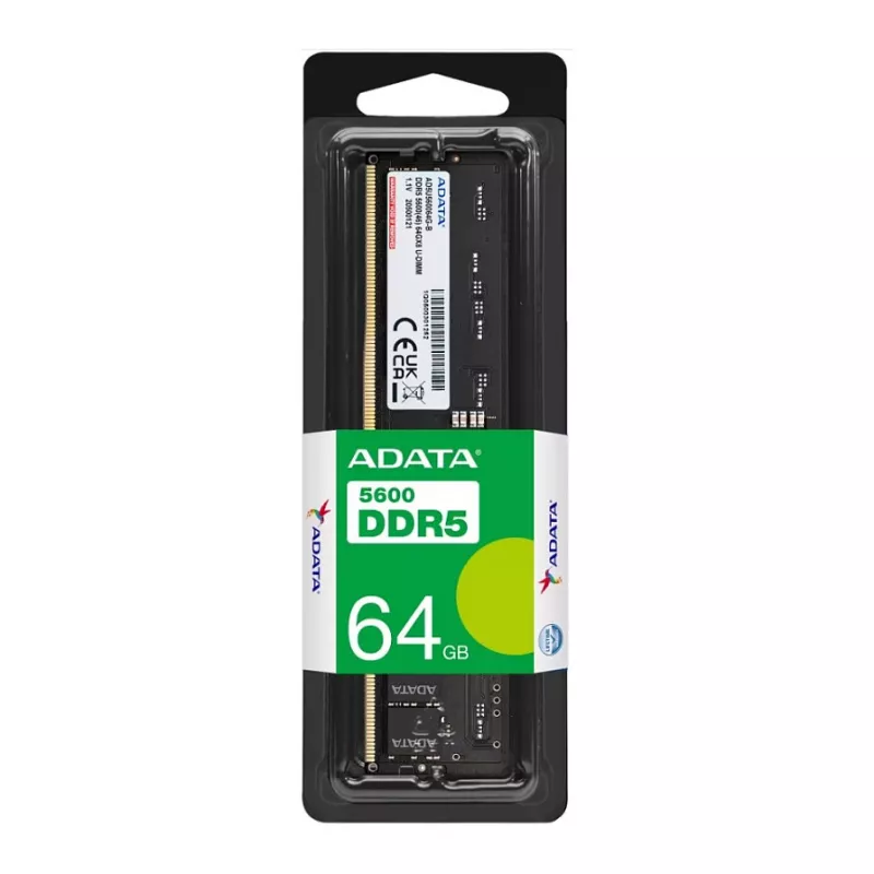 ADATA AD5U560064G-S atminties modulis 64 GB 1 x 64 GB DDR5 5600 MT/s 288 kontaktų DIMM