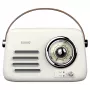 Nešiojamas radijo imtuvas SAVIO RS-02 – analoginis FM imtuvas, Bluetooth 5.3, USB maitinimas, 3 W, baltas