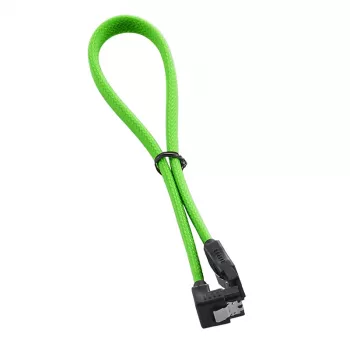 ModMesh SATA 3 laidas stačiu kampu 30cm – šviesiai žalias (CM-CAB-RSAT-N30KLG-R)