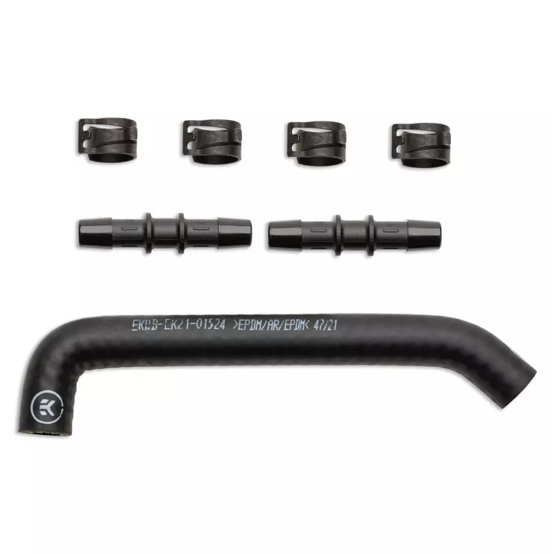 Vamzdelis EK Water Blocks EK-Pro 17/10mm Sustiprinta EPDM Išlenkta 45° ir 90°