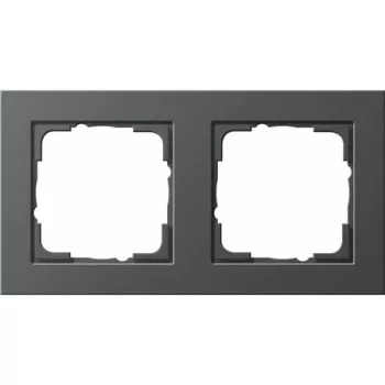 GIRA plokštelė 0212 23 antracitinė, berėžė dengiamoji plokštelė 80,8×151,9×9,3 mm
