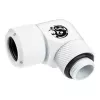 BitsPower BP-DWE90RMLA12 — žalvarinė 90° kampinė jungtis, balta, Ø 12 mm