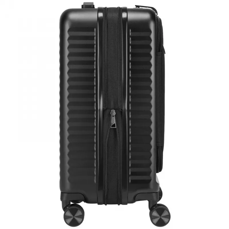 Kabininis lagaminas Rivacase 8180 Clark ECO – kietas korpusas, rankinis bagažas, juodas