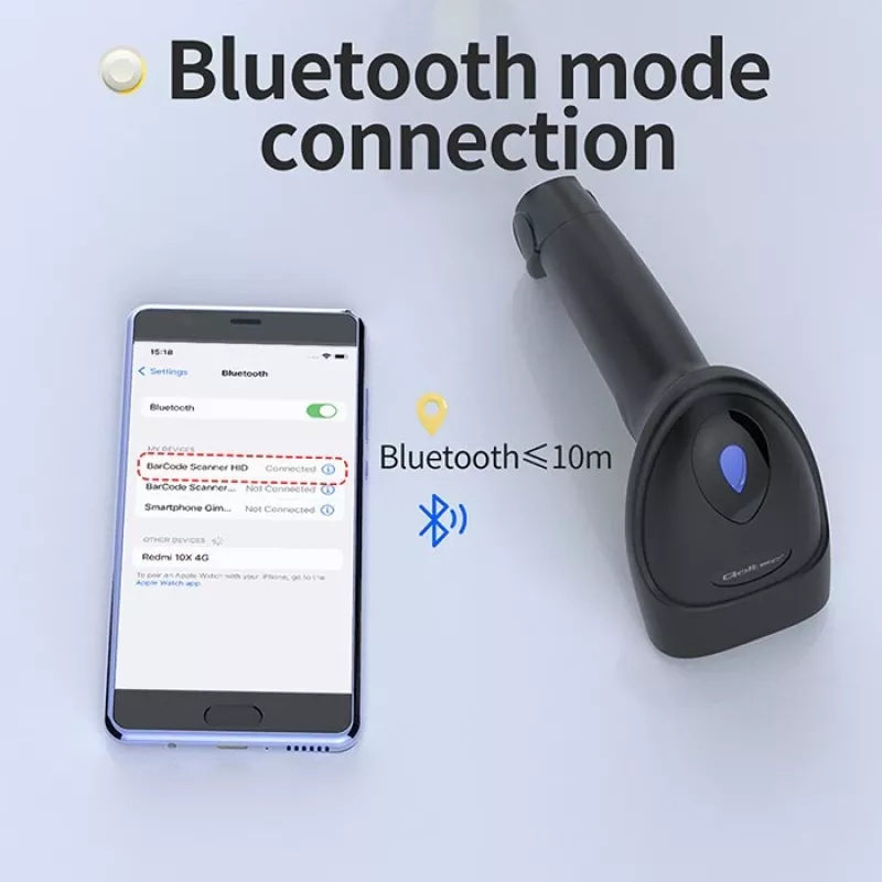 Brūkšninių kodų skaitytuvas QOLTEC 50880 1D/2D USB