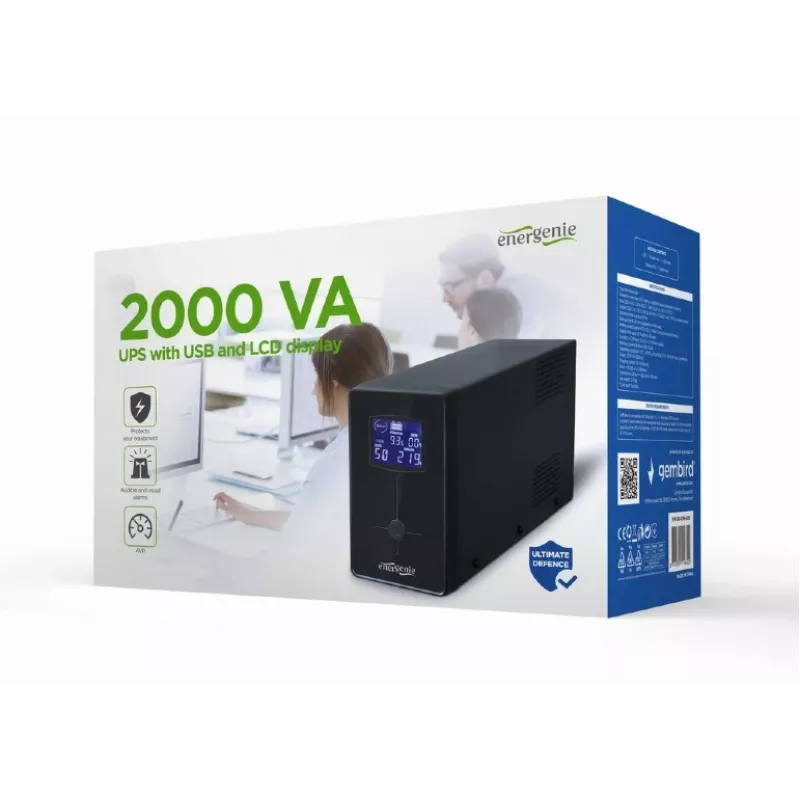 Gembird EG-UPS-035 nepertraukiamo maitinimo šaltinis (UPS) Line-Interactive 2 kVA 1200 W 5 AC lizdai