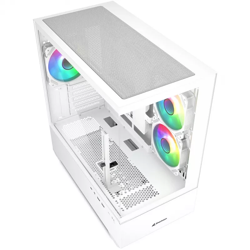 PC korpusas Sharkoon MK6 RGB Midi Tower baltas