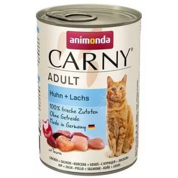 Šlapias kačių ėdalas animonda Carny Chicken + Salmon Adult 400 g, be grūdų, be glitimo