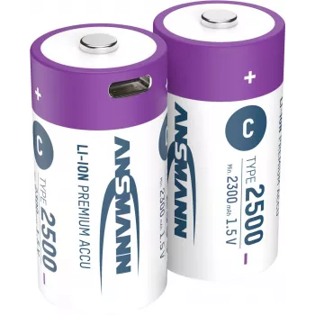 Ansmann ANS 1313-0004 - Įkraunama ličio jonų baterija C Baby 2300 mAh 1,5 V 2 vnt. pakuotė
