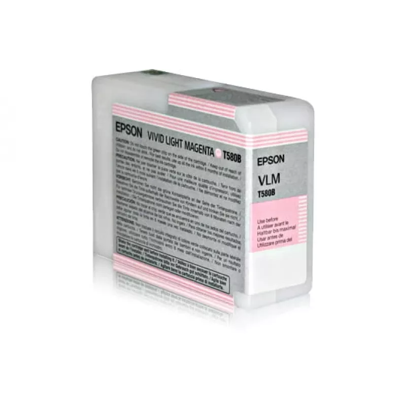 Epson Singlepack Vivid Light Magenta T580B00, ryškiai šviesiai purpurinis, pigmentinis rašalas, 80 ml, 1 vnt.