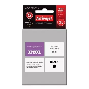 Activejet AB-3219BNX rašalo kasetė (atitikmuo Brother LC3219Bk XL; Supreme; 65 ml; juoda)