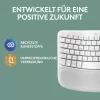 Belaidė ergonominė klaviatūra Logitech Wave Keys for Mac QWERTZ vokiška balta