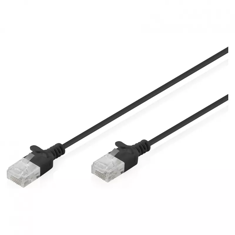 Patch laidas DIGITUS CAT6 U-UTP Slim, 0,5 m, mėlynas
