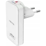 AXAGON nevox 45W Dual Slim GaN USB-C/USB įkroviklis EU/US baltas