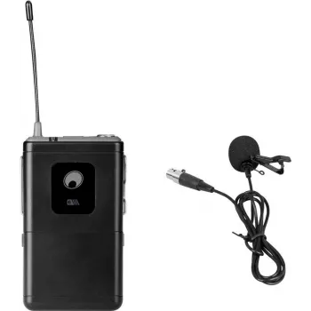 Lavalierinis mikrofonas Omnitronic UHF-E Series kūno siųstuvas 529.7 MHz