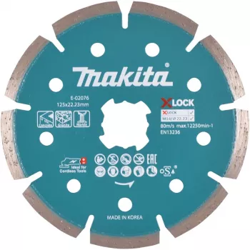 Makita – Deimantinis pjovimo diskas – betonui, granitui, marmurui – 125 mm – skirtas Makita GA041GM201, XGT GA041GZ