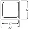 Sieninis dangtelis bevaržtis Busch-Jaeger 1746/10-84 Baltas, 63×63 mm, langas 51×51 mm