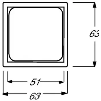Sieninis dangtelis bevaržtis Busch-Jaeger 1746/10-84 Baltas, 63×63 mm, langas 51×51 mm