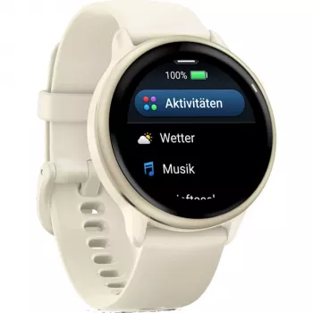Garmin vívoactive 6 3,05 cm (1,2 colio) AMOLED 42 mm skaitmeninis 390 x 390 pikselių liečiamasis ekranas Baltas Wi-Fi GPS (palydovas)