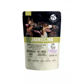 Šlapias šunų ėdalas PetRepublic PET REPUBLIC Adult Lamb 500 g